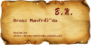 Brosz Manfréda névjegykártya